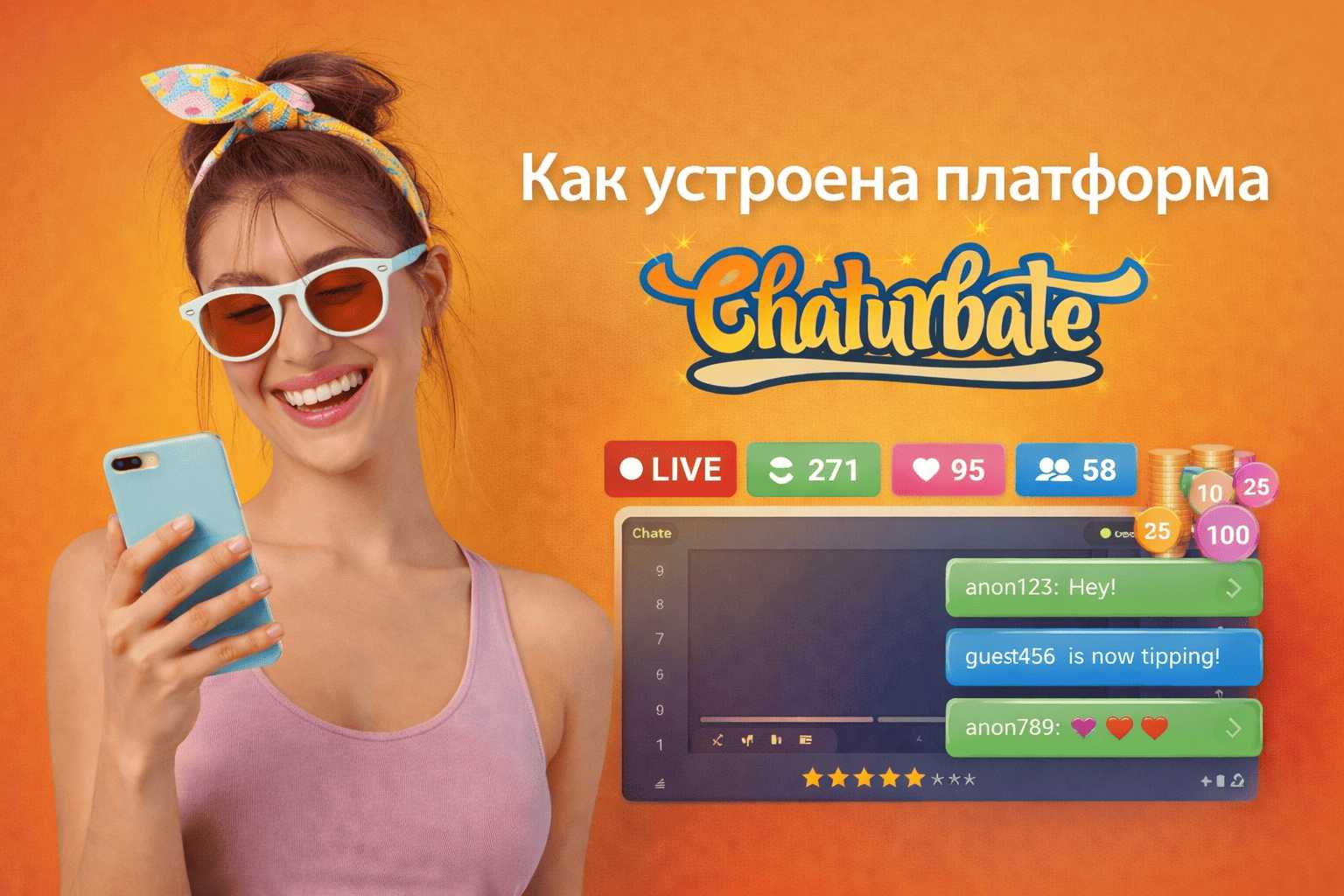 Chaturbate — как устроены вебкам-трансляции и монетизация